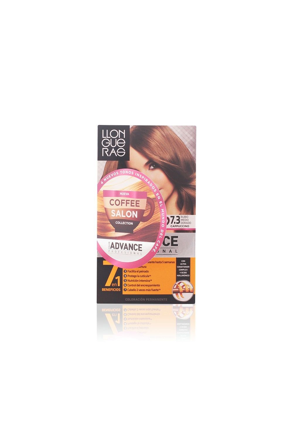 Llongueras Color Advance Coffee Salon Collection Hair Colour 7.3 Medium Golden Blond