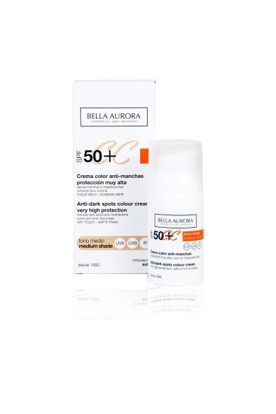 Bella Aurora CC Anti-Spot Cream Spf50 Medium Tone 30ml