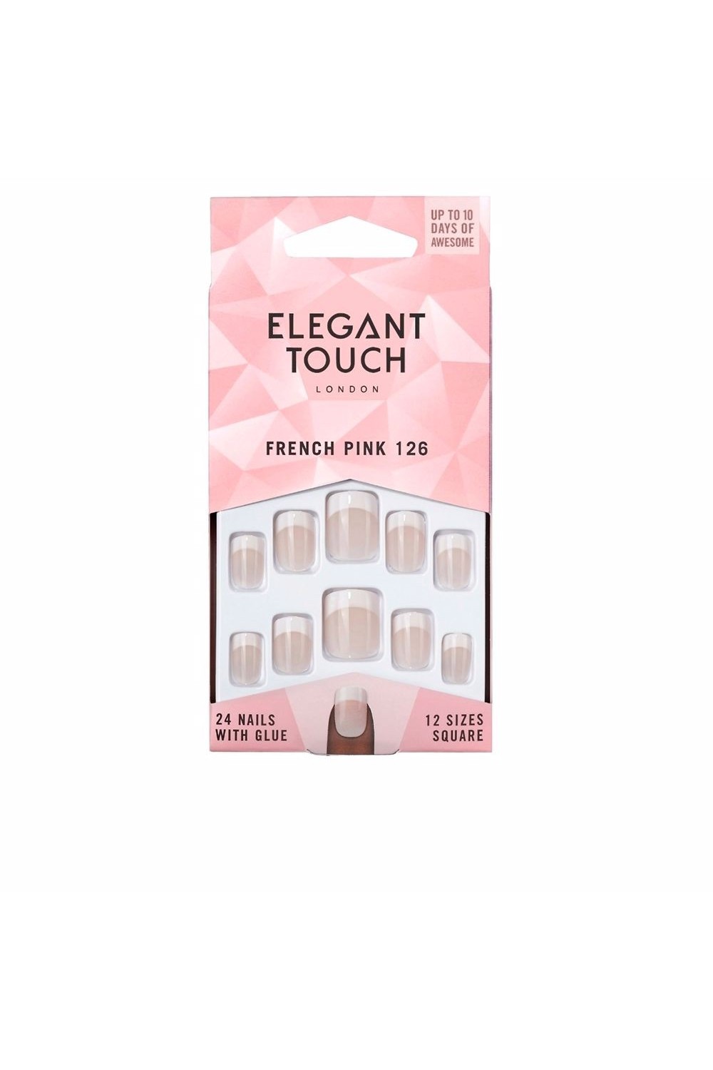 Elegant Touch Natural French Nails 126 Short