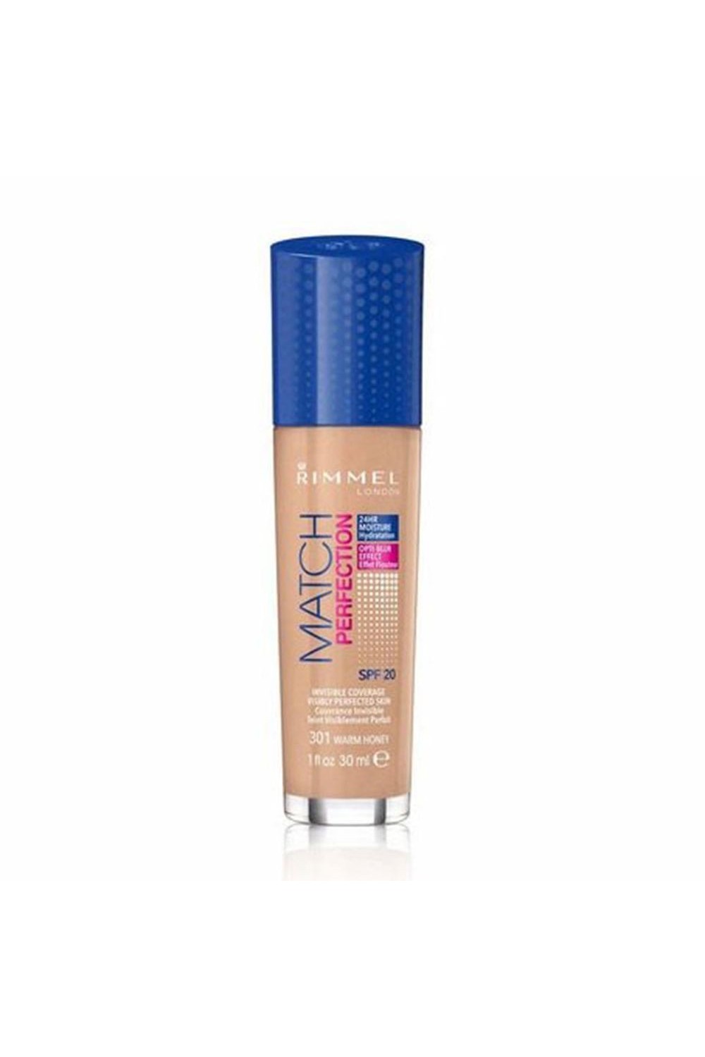 RIMMEL LONDON - Rimmel Match Perfection Foundation 301 Warm Honey