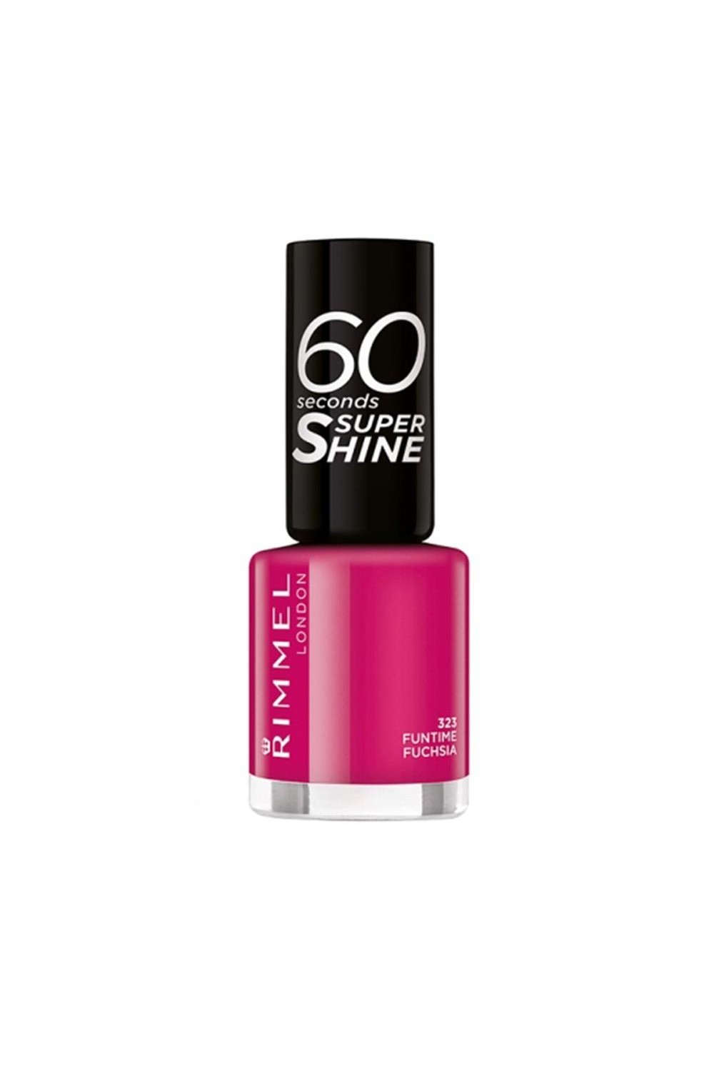 RIMMEL LONDON - Rimmel  60 Seconds Super Shine 323 Funtime Fuchsia