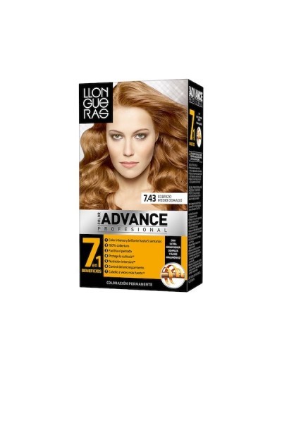 Llongueras Color Advance Hair Colour 7,43 Cobrizo Medio Dorado