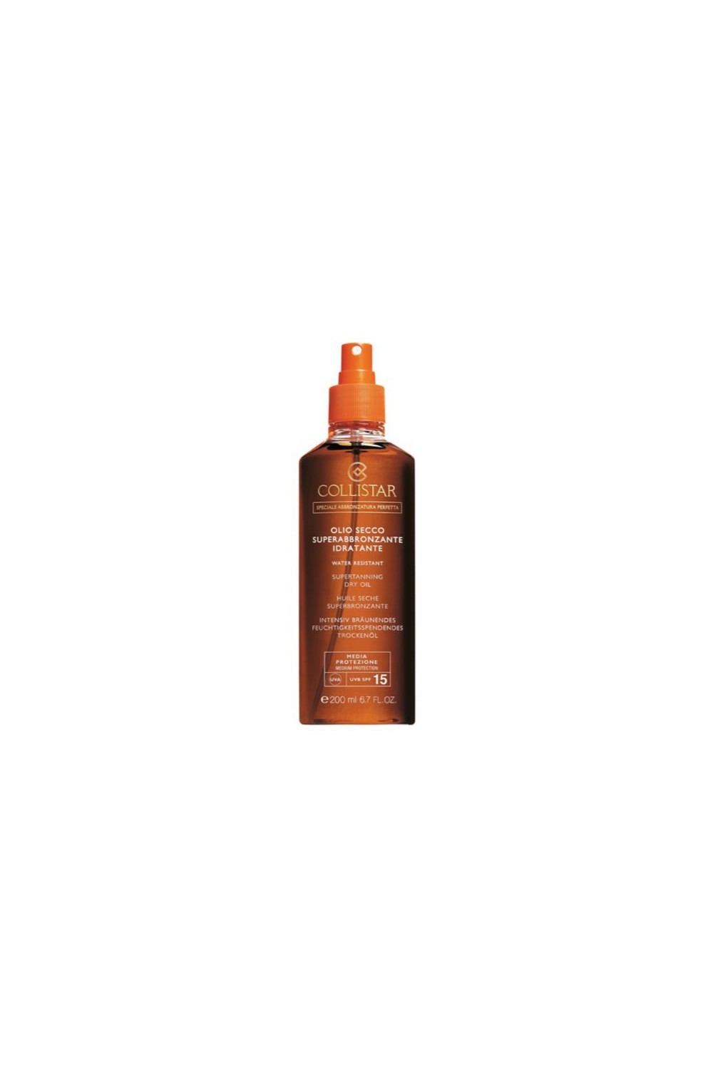Collistar Super Tanning Dry Oil Water Resistant Spf15 200ml