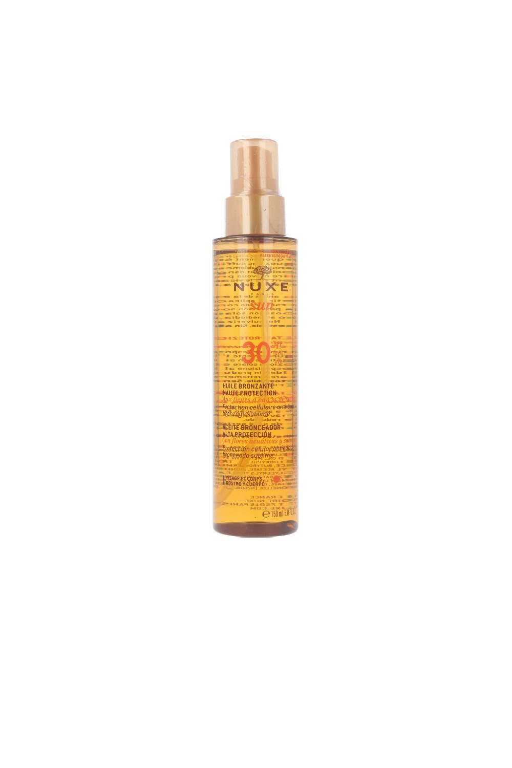 Nuxe Sun Taning Oil Face And Body Spf30 150ml