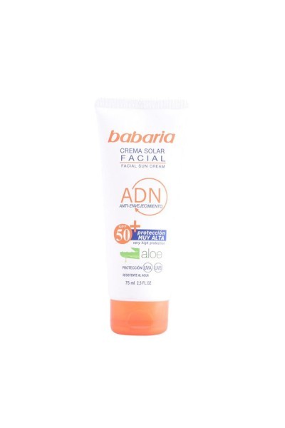 Babaria Facial Cream Spf50 Aloe Vera Water Resistant 75ml