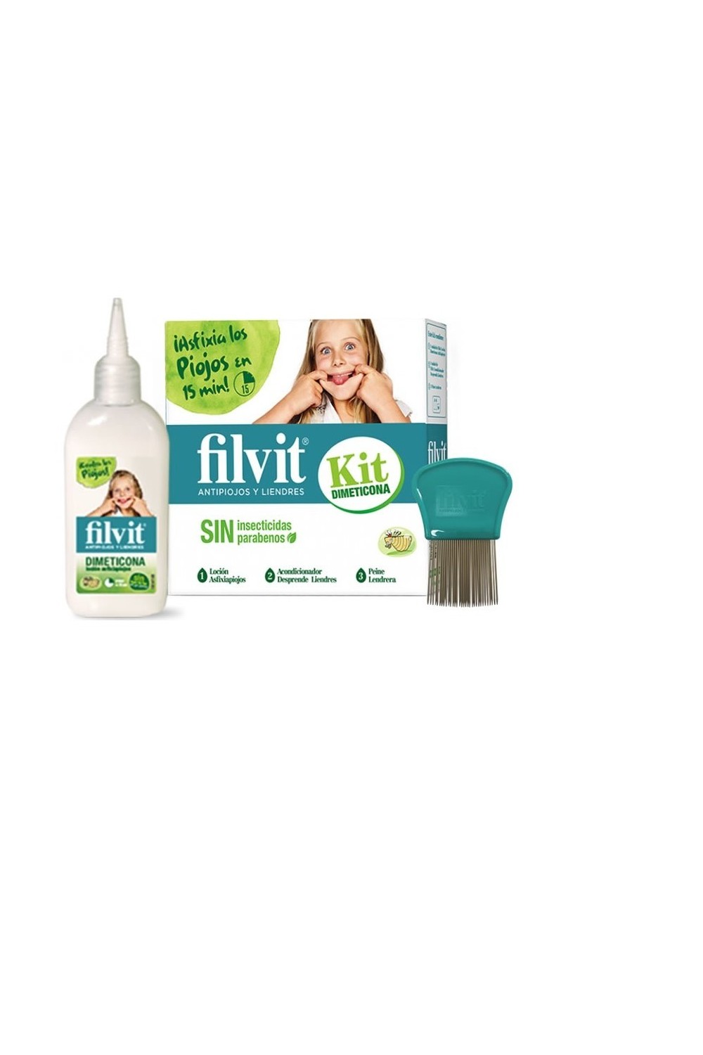 Filvit Dimeticona Anti Lice Lotion 125ml Set 3 Pieces