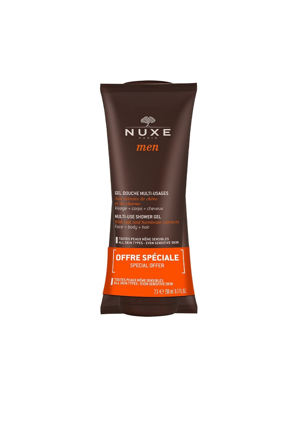 Nuxe Men Multi Use Shower Gel 2x200ml