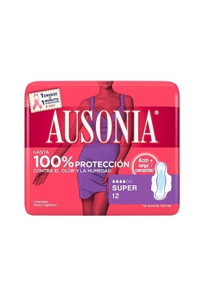Ausonia Super Plus With Wings Sanitary Towels 12 Units