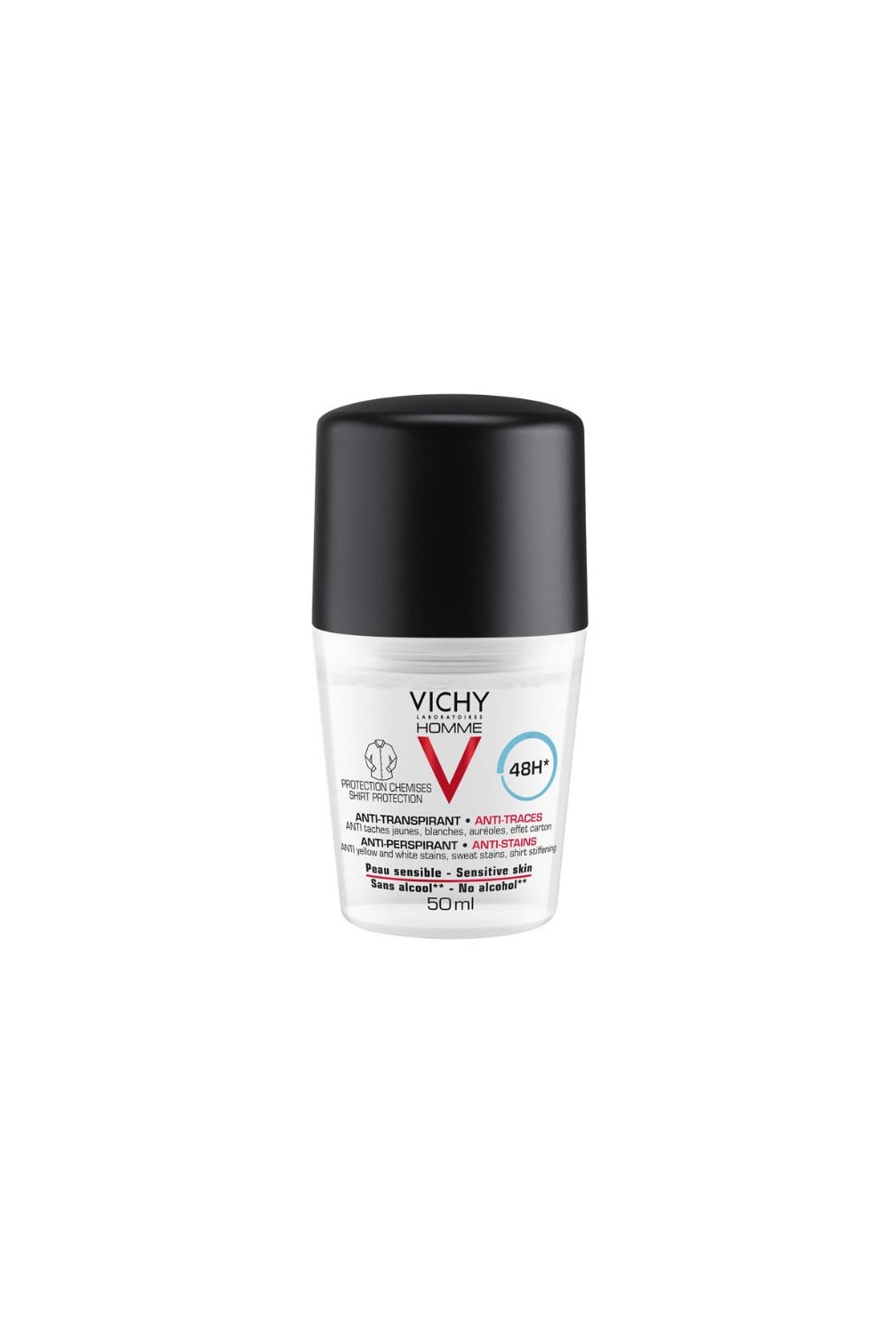 Vichy Homme Deodorant Anti-Perspirant Anti-Stains Sensitive Skin 50ml