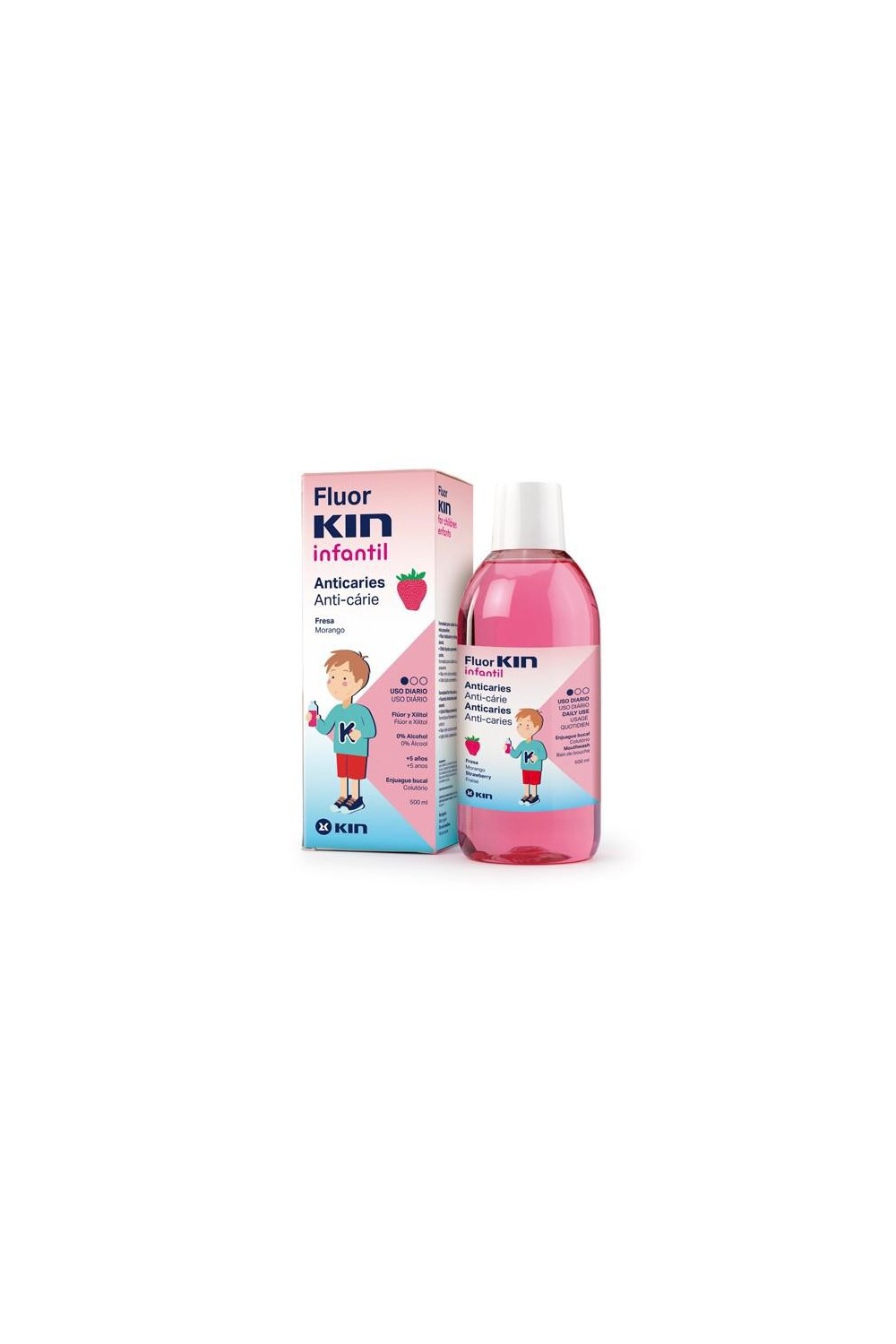 Fluorkin Infantil Enjuague Fresa 500ml