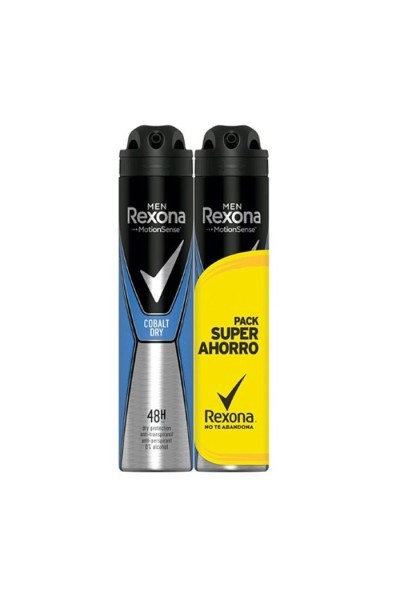 Rexona Men Motion Sense Cobalt Dry Deodorant Spray 2x200ml