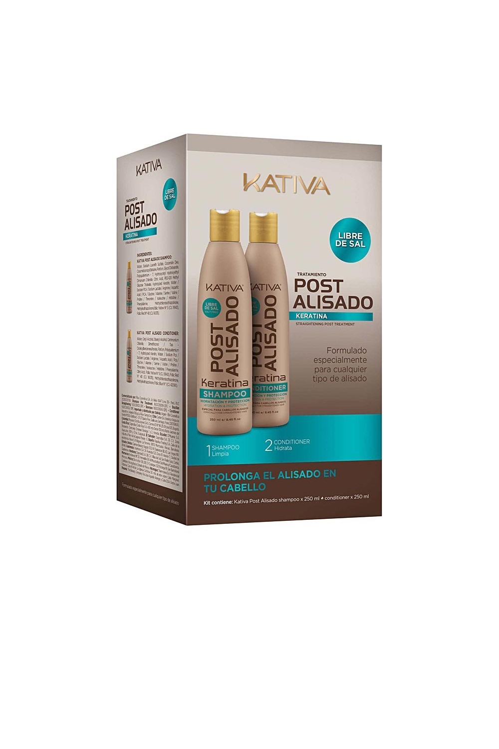 Kativa Keratina Shampoo Straight Hair 250ml Set 2 Pieces